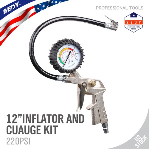 Dial tire inflator gauge - tire,
